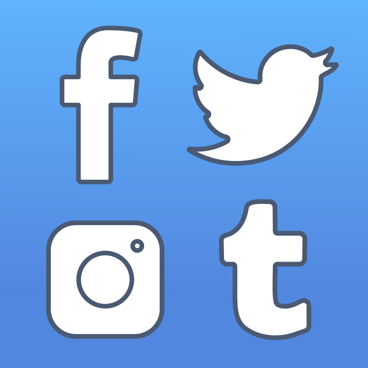 social media stock icons
